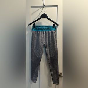 Gymstark Flex Leggings Charcoal grey/teal size Large